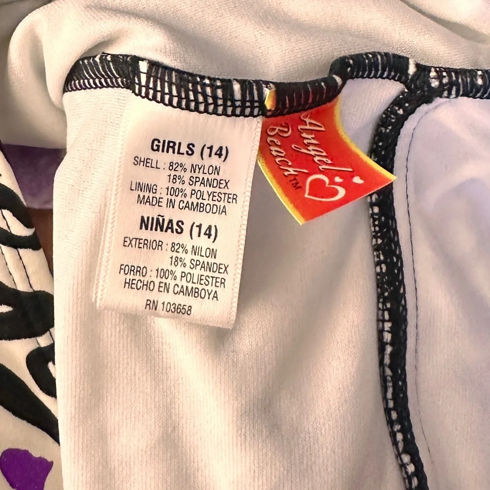 Angel Beach NWT Girls Tankini Top (14)